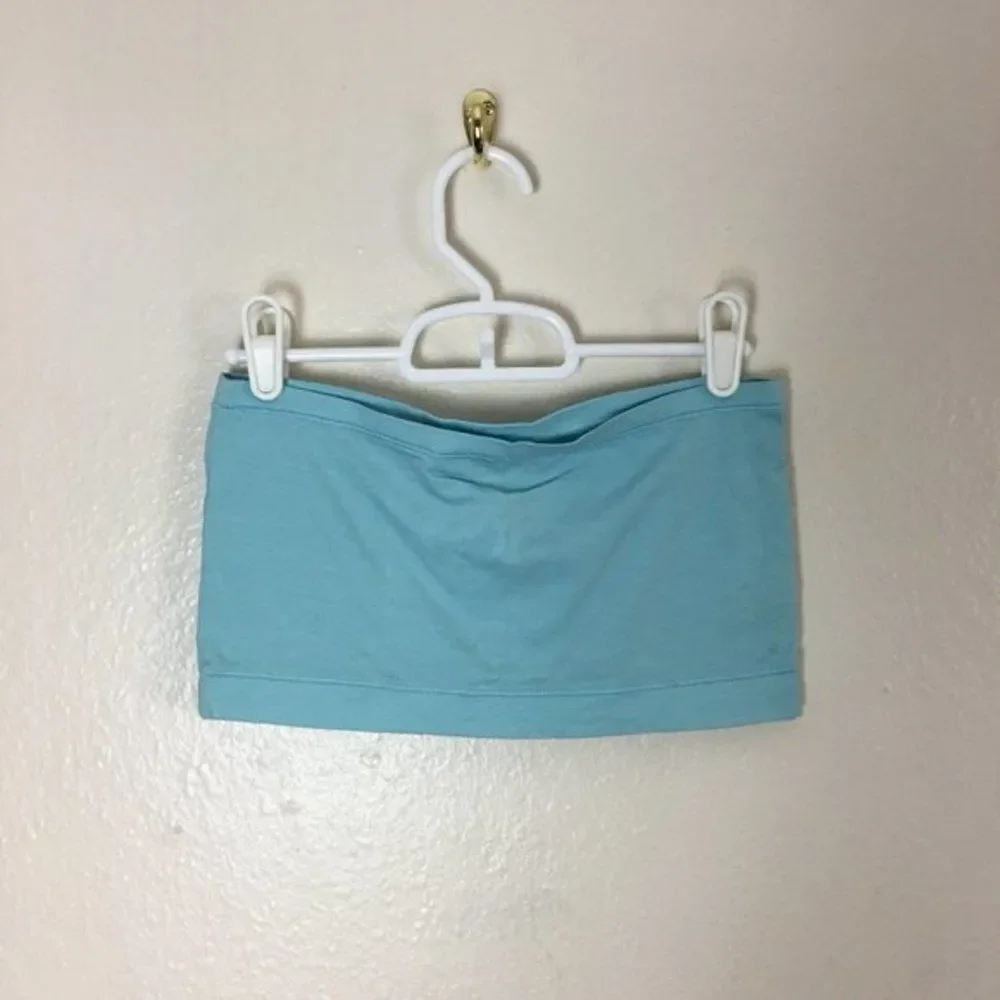 Planet Blue Life Bandeau Womens Size L Blue Cotton Spandex Blend NWOT